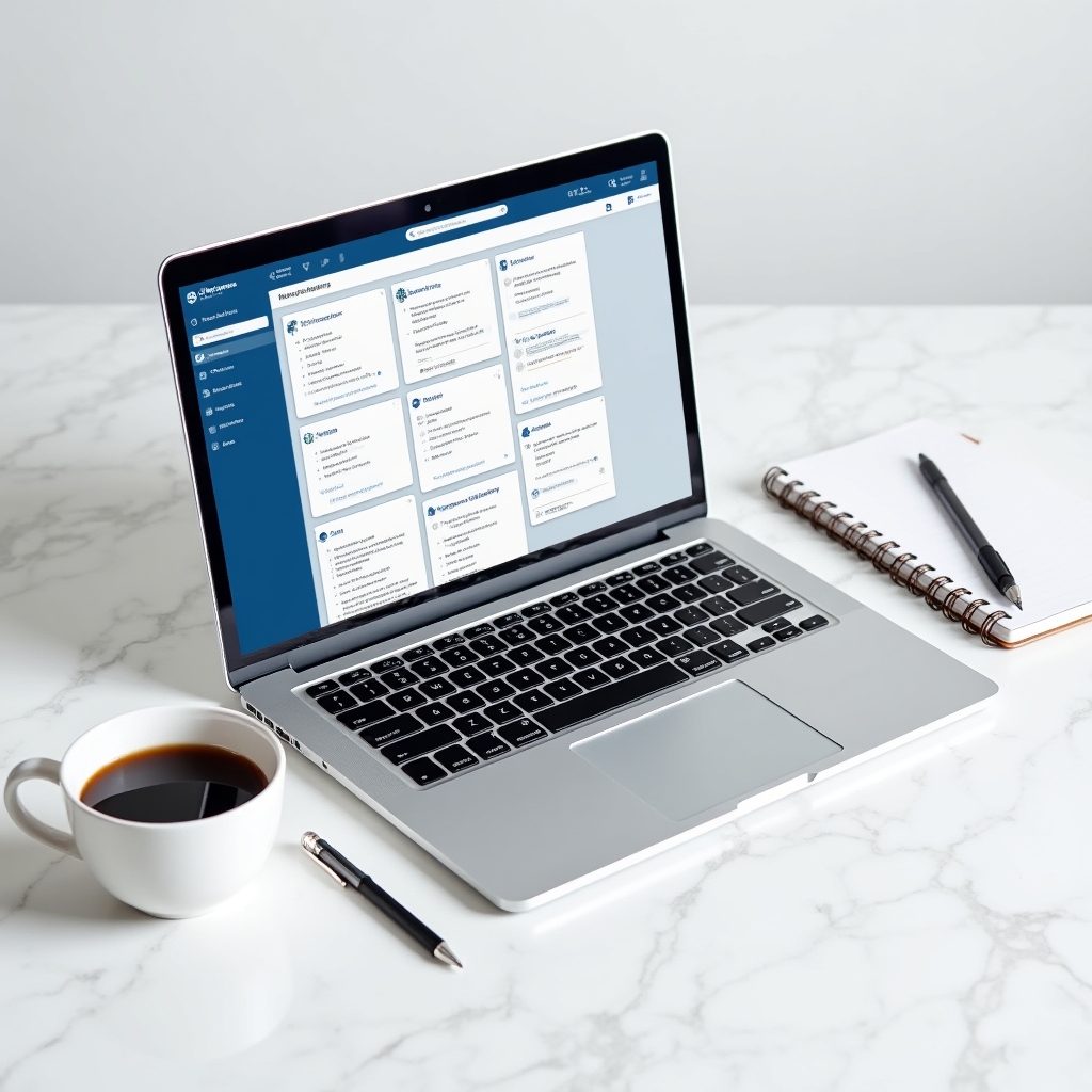 Rozhraní platformy Lodeje Nuloju zobrazené na notebooku